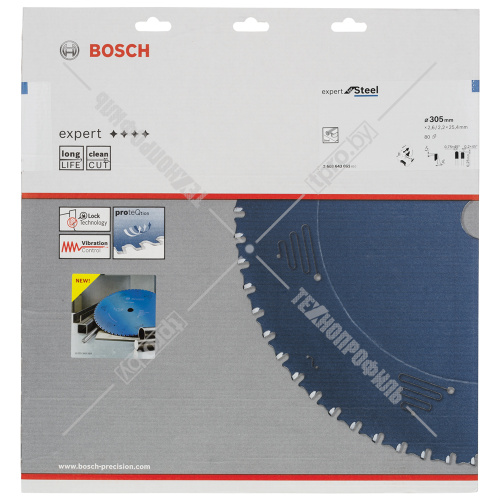 Пильный диск по металлу 305х2,6х25,4 мм Z80 Expert for Steel BOSCH (2608643061) купить в Гродно