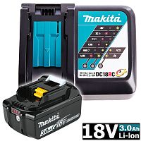 Набор: аккумулятор BL1830B (3.0 Ah / 1 шт) + зарядное DC18RC MAKITA (191A25-2) купить в Гродно Набор: аккумулятор BL1830B (3.0 Ah / 1 шт) + зарядное DC18RC MAKITA (191A25-2) купить в Гродно