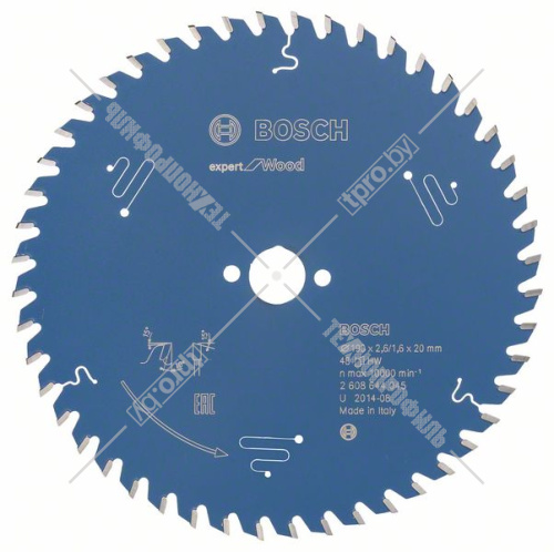 Пильный диск 190х2,6х20 мм Z48 Expert for Wood BOSCH (2608644045) купить в Гродно фото 2