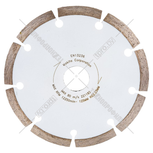 Алмазный диск по бетону / мрамору 125х22,23 мм "Эконом" MAKITA (D-52766) купить в Гродно фото 4