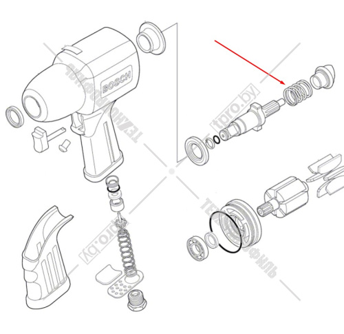 Пружина сжатия к пневмогайковерту BOSCH (3609202B09) купить в Гродно