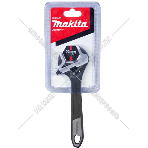 Разводной ключ 200 мм, 8" (захват 0 - 32 мм) MAKITA (B-65420) купить в Гродно
