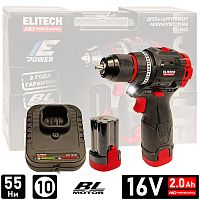 Дрель-шуруповерт аккумуляторная CD 16L2 ELITECH HD (E2201.039.01) купить в Гродно