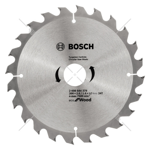 Пильный диск 200х2,6х32 мм Z24 ECO for Wood BOSCH (2608644379) купить в Гродно фото 2