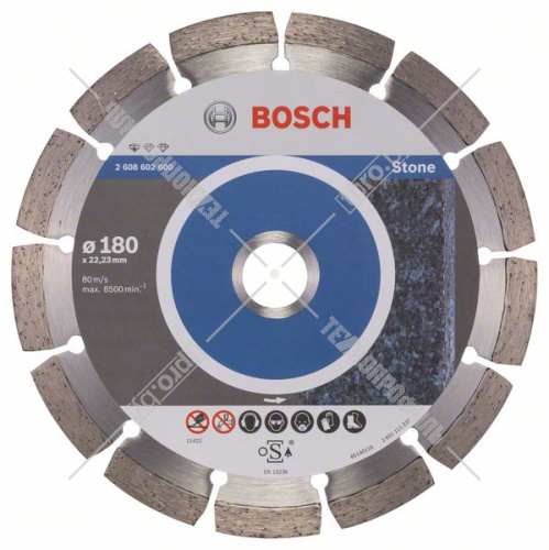 Алмазный круг Standard for Stone 180x22,23 мм BOSCH (2608602600) купить в Гродно фото 2