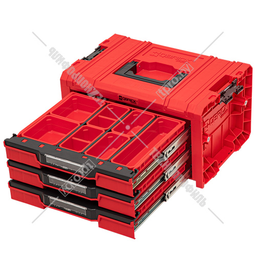 Ящик для инструмнта с 3-мя выдвижными ящиками Qbrick System PRO Drawer 3 Toolbox Expert RED Ultra HD (SKRQPROD3E2CCZEPG001) купить в Гродно фото 6