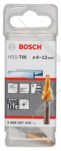 Ступенчатое сверло HSS-TiN 4-12 мм BOSCH (2608587429) купить в Гродно фото 2