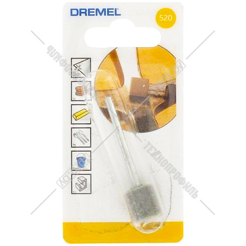 (520) Насадка для сухой полировки, материал полимер наполненный карбидом кремния 13,2 мм Dremel (2615052065) купить в Гродно