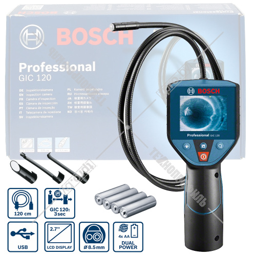 Инспекционная камера аккумуляторная GIC 120 Professional BOSCH (0601241100) купить в Гродно