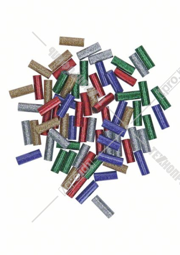 Клеевые стержни для ручки Gluey 7x20 мм с блестками (70 шт) BOSCH (2608002006) купить в Гродно фото 3