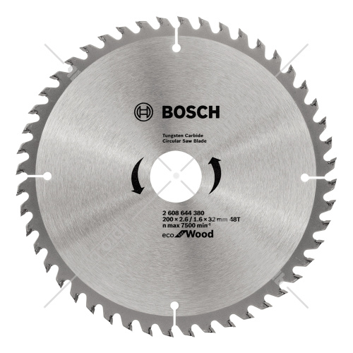 Пильный диск 200х2,6х32 мм Z48 ECO for Wood BOSCH (2608644380) купить в Гродно фото 2