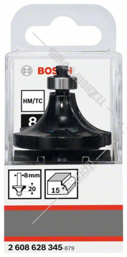 Фреза карнизная R15 D20x66 / хв 8 мм BOSCH (2608628345) купить в Гродно