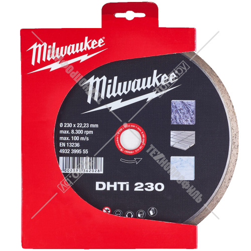 Алмазный круг по керамике DHTi 230x22,23 мм Milwaukee (4932399555) купить в Гродно