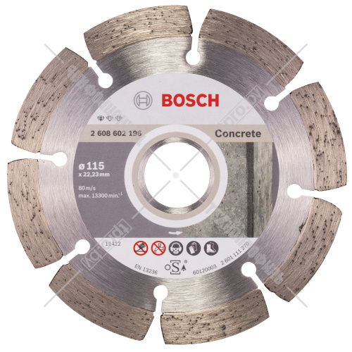 Алмазный круг Standard for Concrete 115x22,23 мм BOSCH (2608602196) купить в Гродно фото 2