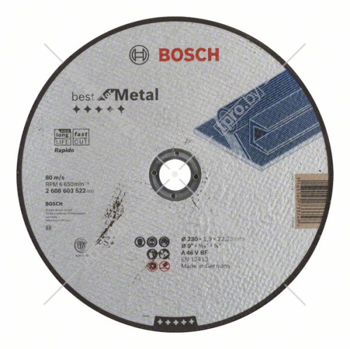 Отрезной круг 230х1,9х22,23 мм Best for Metal Rapido BOSCH (2608603522) купить в Гродно