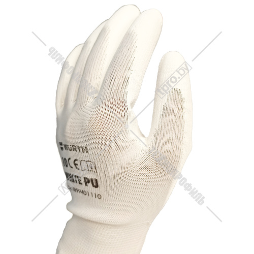 Защитные перчатки "White PU" (размер 10/XL / 1 пара) WURTH (0899401110) купить в Гродно фото 3