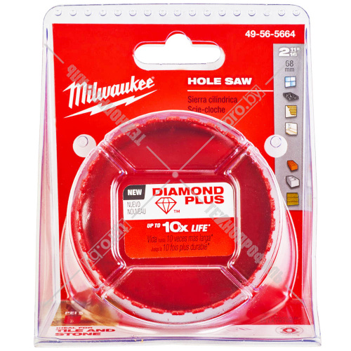 Алмазная коронка D68 мм Diamond Plus Milwaukee (49565664) купить в Гродно