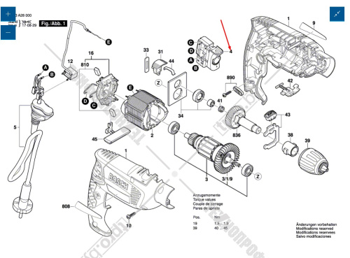 Выключатель к PSB 650 RE BOSCH (1607200503) купить в Гродно фото 6