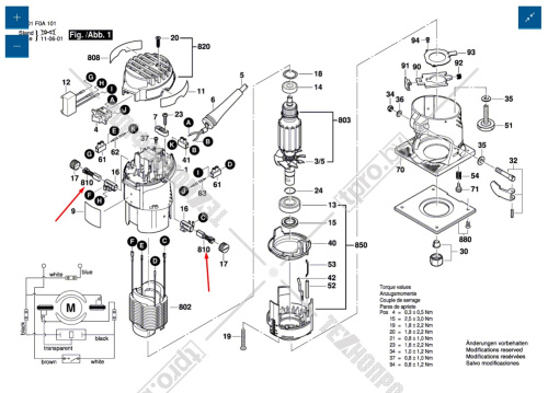 Угольные щетки к фрезеру GKF 600 BOSCH (2609120149) купить в Гродно фото 2