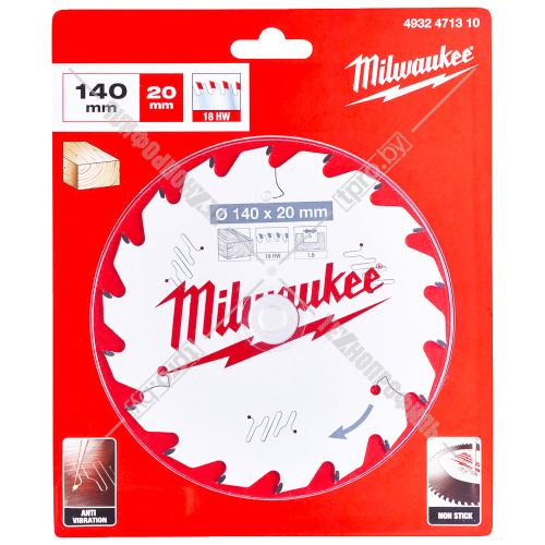 Пильный диск 140х1,6х20 мм Z18 Milwaukee (4932471310) купить в Гродно