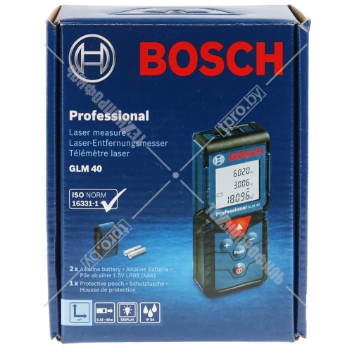 Лазерный дальномер GLM 40 Professional BOSCH (0601072900) купить в Гродно фото 2