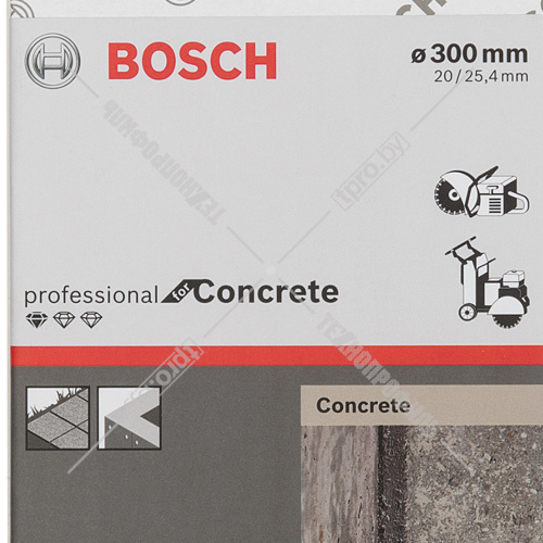 Алмазный круг Standard for Concrete 300x20/25,4 мм BOSCH (2608602543) купить в Гродно фото 4