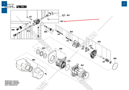 Головка насоса к мойке AQT 35-12 BOSCH (F016F04443) купить в Гродно фото 2