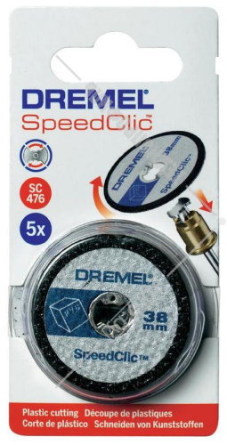 (SC476) Отрезной круг 38 мм EZ SpeedClic (5 шт) Dremel (2615S476JB) купить в Гродно