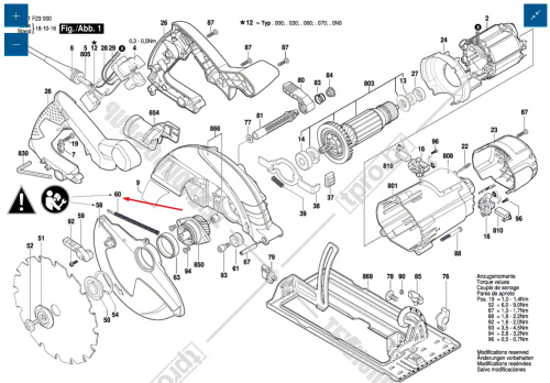 Пружина растяжения к GKS 190 BOSCH (1619P06334) купить в Гродно фото 2