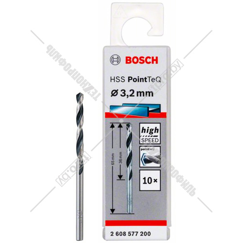 Сверло по металлу 3,2х65 мм HSS PointTeQ BOSCH (2608577314) купить в Гродно