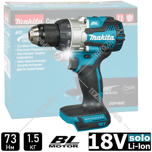 Дрель-шуруповерт аккумуляторная DDF489Z (DDF 489 Z) MAKITA купить в Гродно