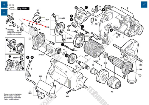 Щёточная пластинка к PSB 500 RE BOSCH (2604337061) купить в Гродно фото 6