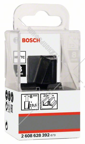 Фреза пазовая D25x20x51 / хв 8 мм BOSCH (2608628392) купить в Гродно фото 2