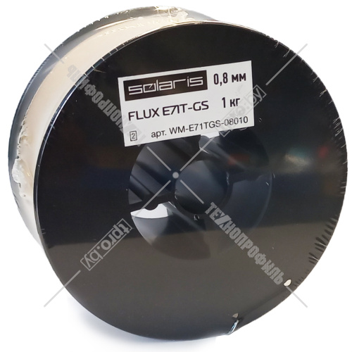 Проволока сварочная порошковая E71T-GS FLUX ф 0,8 мм (без газа / 1 кг) Solaris (WM-E71TGS-08010) купить в Гродно фото 2