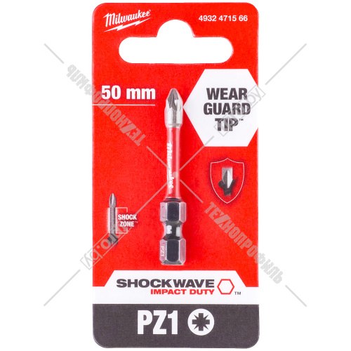 Бита Shockwave Impact Duty PZ1 50 мм (1 шт) Milwaukee (4932471566) купить в Гродно