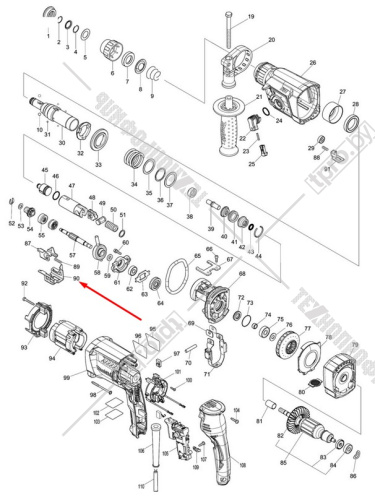 Изменяющая пластина А к перфоратору HR2650 / HR2653 / DHR282 / HR002G MAKITA (347229-0) купить в Гродно фото 2