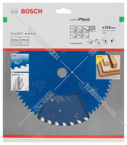 Пильный диск 210х2,8х30 мм Z40 Expert for Wood BOSCH (2608644059) купить в Гродно