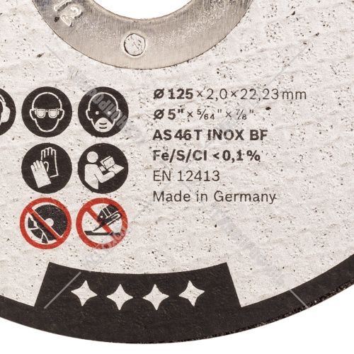 Отрезной круг 125х2,0х22,23 мм Expert for Inox BOSCH (2608600094) купить в Гродно фото 2