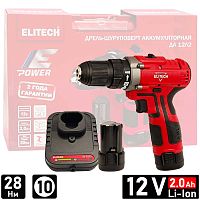 Дрель-шуруповерт аккумуляторная ДА 12Л2 ELITECH (E2201.043.01) купить в Гродно