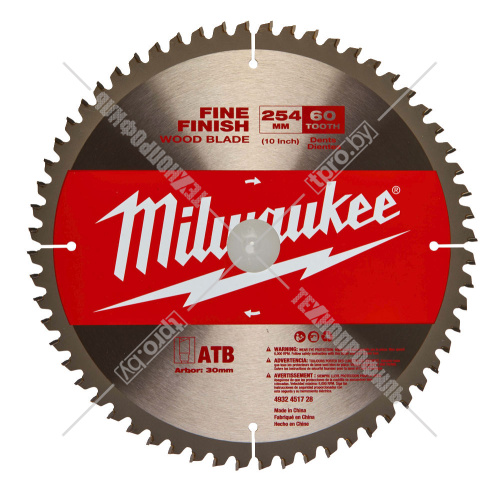 Пильный диск 254х2,8х30 мм Z60 Milwaukee (4932451728) купить в Гродно фото 2