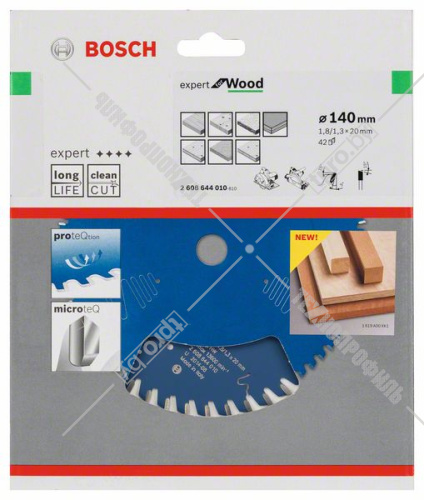 Пильный диск 140x1,8х20 мм Z42 Expert for Wood BOSCH (2608644010) купить в Гродно