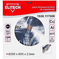 Пильный диск 305х2,0х30 мм Z100 по алюминию ELITECH (1820.117000) купить в Гродно