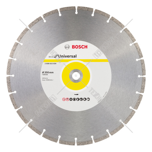 Алмазный круг ECO for Universal 350х20 мм BOSCH (2608615034) купить в Гродно