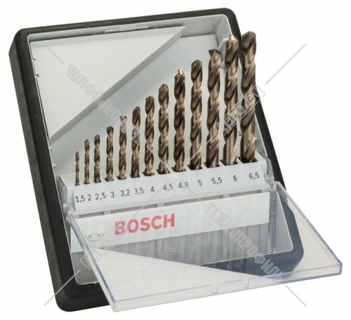 Набор сверл по металлу Robust Line HSS-Co 2-6,5 мм (13 шт) BOSCH (2607019926) купить в Гродно фото 2