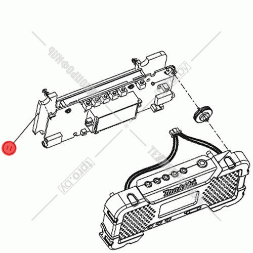 Звукоизолирующая прокладкак радиопремнику MR051 MAKITA (GM00001222) купить в Гродно