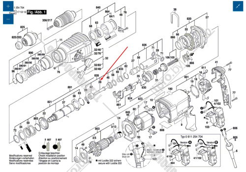 Болт ударный к GBH 2-26 DFR BOSCH (1613124082) купить в Гродно фото 6