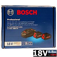 Набор: аккумуляторы ProCORE18V (5.5 Ah / 2 шт) + зарядное GAL 1880 CV Professional BOSCH (1600A0214C) купить в Гродно Набор: аккумуляторы ProCORE18V (5.5 Ah / 2 шт) + зарядное GAL 1880 CV Professional BOSCH (1600A0214C) купить в Гродно