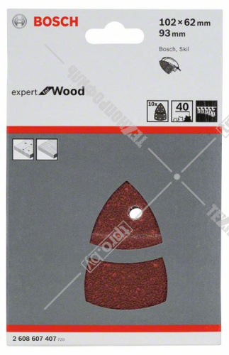 Шлифлист Expert for Wood 93 мм Р40 BOSCH (2608607407) купить в Гродно