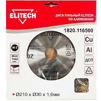 Пильный диск 210х1,6х30 мм Z80 по алюминию ELITECH (1820.116500) купить в Гродно