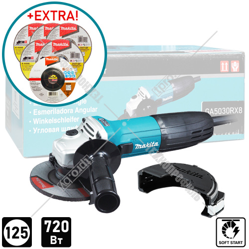 Угловая шлифмашина GA5030RX8 (GA 5030 RX8) MAKITA купить в Гродно